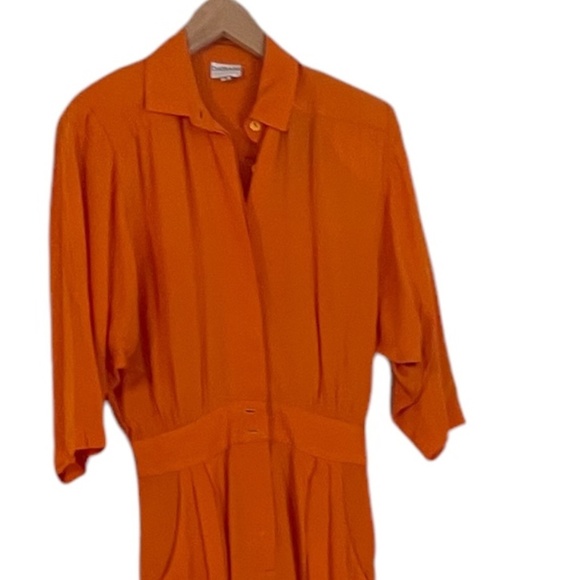 VINTAGE DATIANI ONE PIECE ORANGE ROMPER JUMPSUIT, SIZE 8 - Picture 3 of 9
